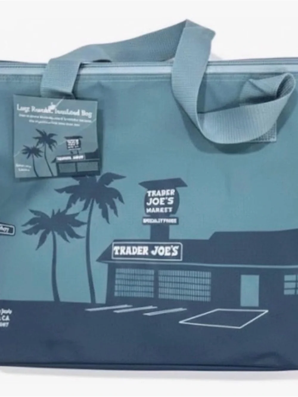 Trader Joe’s Large Insulated Tote Bag 8 gallons - Dusty Blue-
